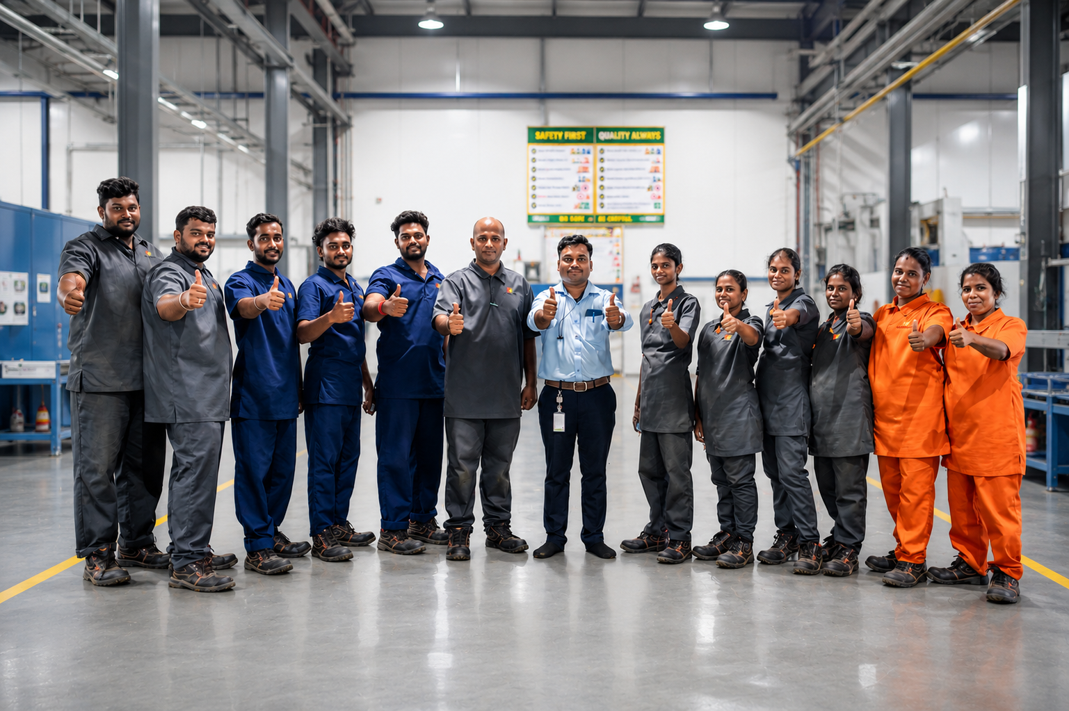 Flavour Frenzy team at the manufacturing facility